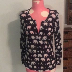 Loft Elephant Print Cardigan